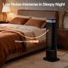 FONTOI 23" Oscillating Ceramic Tower Indoor Space Heater for Home with Thermostat ECO Mode, 12H Timer Safety Protection Winter, Black, 8.5"*6.7"*24.2" - 3 of 4