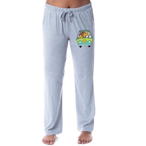 Scooby-Doo Womens' Mystery Machine Shaggy Velma Fred Daphne Pajama Pants Grey - 1 of 3