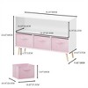 YONWAY Kids Bookcase with Collapsible Fabric Drawers, Children's Book Display, Kids Bookshelf with Toy Storage Cabinet Organizer - 3 of 4