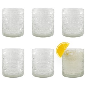 Darware Hobnail 12oz Drinking Glasses, 6pk, Old-Fashioned Style Beverage Tumblers for Tabletop, Bar Use or as Candle Jars - 1 of 4