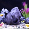 Unique Bargains Ceramic Aquarium Hideaway Rock Cave Fish Tank Decoration Brown 5.47"x4.49"x3.46" - 3 of 4