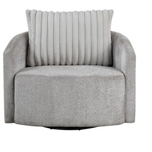 NicBex Chenille Accent Chair,Upholstered Living Room Chairs with Curved Backrest and Back Pillow,Modern Armchair,Accent Chairs for Living Room - 1 of 4