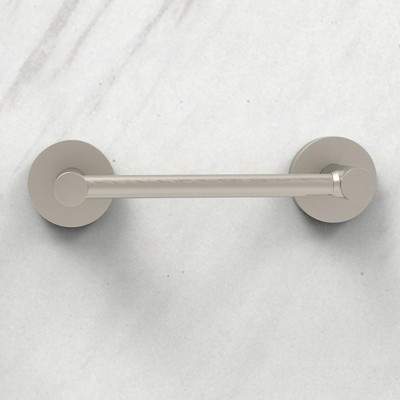 LunaLulinlk Double Post Pivoting Wall Mount Toilet Paper Holder, Brushed Nickel