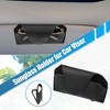 Unique Bargains PU Leather Magnetic Double Clips Car Visor Sunglasses Holder Black 1 Pc - 2 of 4