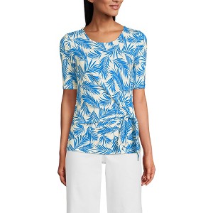 Lands' End Women's Lightweight Jersey Tie Front Top - 1 of 3