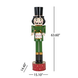Rbied 63.60 in. H Classic Metal Christmas Nutcracker for Indoor Outdoor Holiday Standing Decor (1-Pack) - 1 of 4