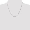 Black Bow Jewelry 1.3mm, 14k White Gold, Solid Curb Chain Necklace - 2 of 4