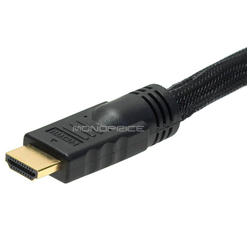 Monoprice Video Cable - 6 Feet - Black | 24AWG CL2 High Speed HDMI to DVI Adapter with Net Jacket, 2 of 5