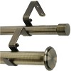 Urbanest Bouton Manhattan 1 inch 3-4 inch Double Drapery Curtain Window Rod Set - 4 of 4