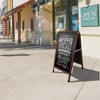 Aarco Products MA-1B 42"x24" Rustic Weathered A-Frame Sidewalk Black Composition Chalkboard with Cherry Stain - 2 of 2