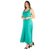 Plus Size Simple A-Line Tank Maxi Dress - 24seven Comfort Apparel™ - 2 of 4