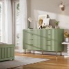 Fluted 8-Drawer Double Dresser, Modern Wide Storage Chest with Deep Drawers & Spacious Top, Wooden Organizer for Bedroom, Living Room, Hallway - 3 of 4
