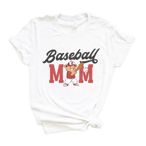 Simply Sage Market Women's Baseball Mom Teddy Bear Short Sleeve Graphic Tee - 1 of 4
