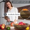Folkulture Wooden Fruit Bowl for Kitchen Countertop | 11" Natural Toned Large Bowl | Table Decor, Mango Wood Centrepiece Gifts for Women - 3 of 4