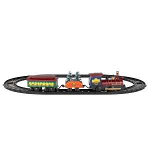 Northlight Animated Christmas Train Set Carrying Frosted Pine Trees - 9-Piece - 1 of 4