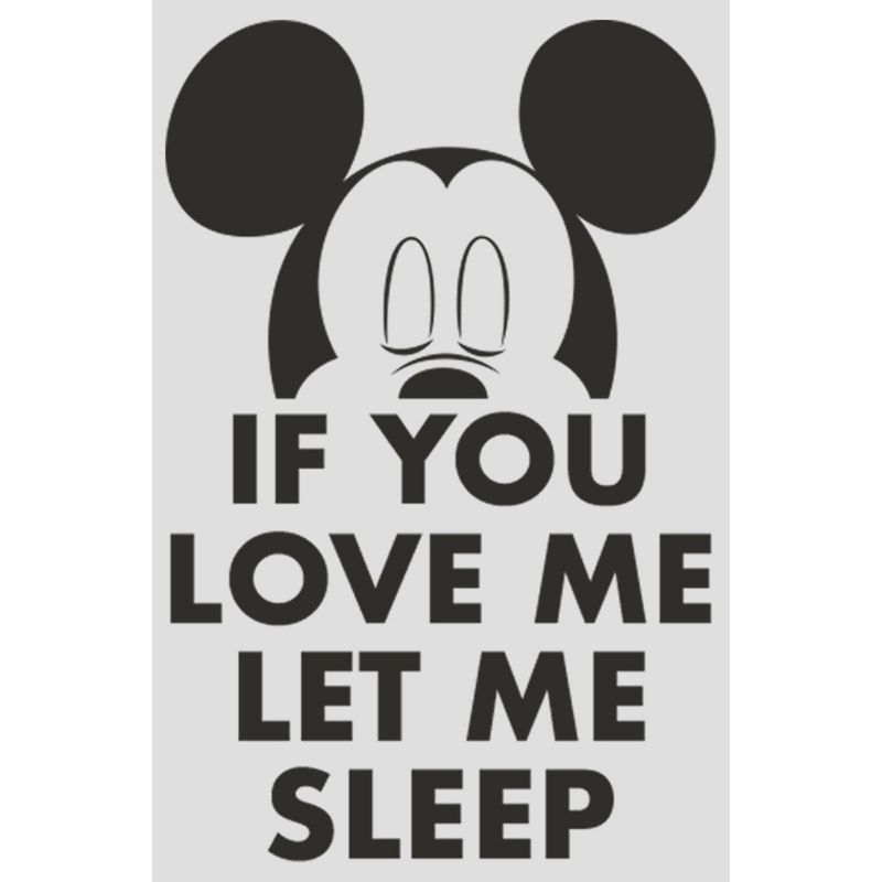 Women's Mickey & Friends If You Love Me Let Me Sleep Racerback Tank Top, 2 of 5