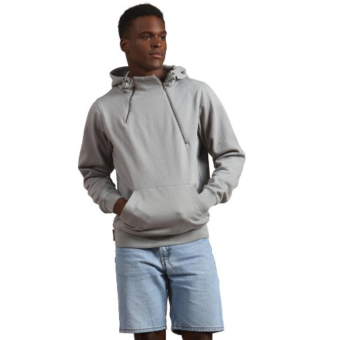 Men's Double Zipper Pullover Hooded Sweatshirt - Ash - Medium : Target