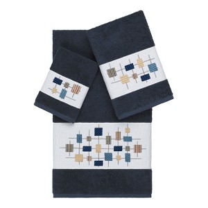 Linum Home Textiles 100% Turkish Cotton KHLOE Embellished Towel Set - 1 of 4