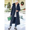 Woman Within Women's Plus Size Long Hooded Dtm Faux Down Parka Coat - image 3 of 4