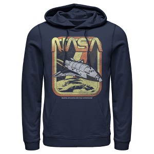 Men's NASA Retro Rocket Poster Pull Over Hoodie - 1 of 3