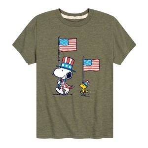 Boys' - Peanuts - Snoopy Woodstock Short Sleeve Graphic T-Shirt - 1 of 4