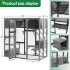 Outdoor Wooden Cat Enclosure Catio,67" Walk in Weatherproof Cat House for Multiple Cats–LAOTIES - 2 of 4