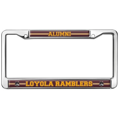 Loyola Chicago Alumni Logo Full Size Standard License Plate Metal Frame