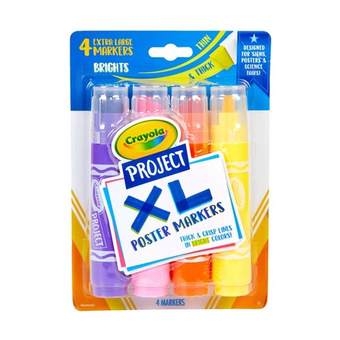 4ct Crayola Project Xl Poster Markers Bright Colors Target