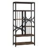 Hommoo 5-Tier Industrial Bookshelf Brown - 4 of 4