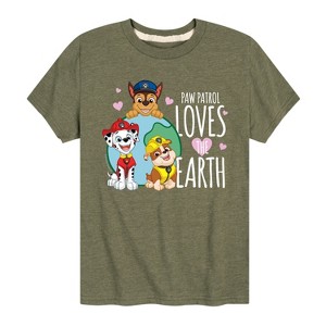 Boys' - Paw Patrol - Loves Earth Short Sleeve Graphic T-Shirt - 1 of 4