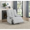 Reclining Chair Velvet Upholstery Square Tufted Back Pillowtop Arms Solid Wood Furniture - 2 of 4