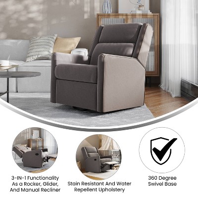Taylor & Logan Lucy 3-in-1 Classic Manual Recliner