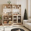 Kitchen Pantry Storage Cabinet, 71" Tall Food Pantry Cabinet with Microwave Stand, Farmhouse Kitchen Hutch with Open Storage - 4 of 4