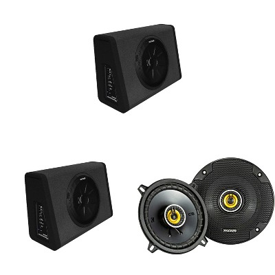 Kicker (2) 11PT250 Powered Sub Enclosure & 46CSC54 5.25"  Bundle