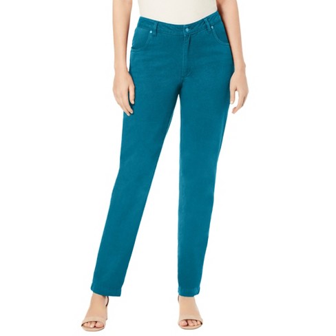 Jessica London Women’s Plus Size Classic Cotton Denim Straight Jeans ...