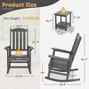 Arceso Outdoor Rocking Chairs Set, 1 Chairs & 1 Table HDPS Poly Rocking Chair, All Weather Resistant, Heavy Duty Rocker Chair For Patio, Lawn, Garden - 3 of 4