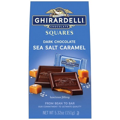 Ghirardelli Squares Dark Chocolate with Sea Salt Caramel 5.32 oz