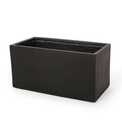 35.25" x 18"  black flower pot MGO PLANTER