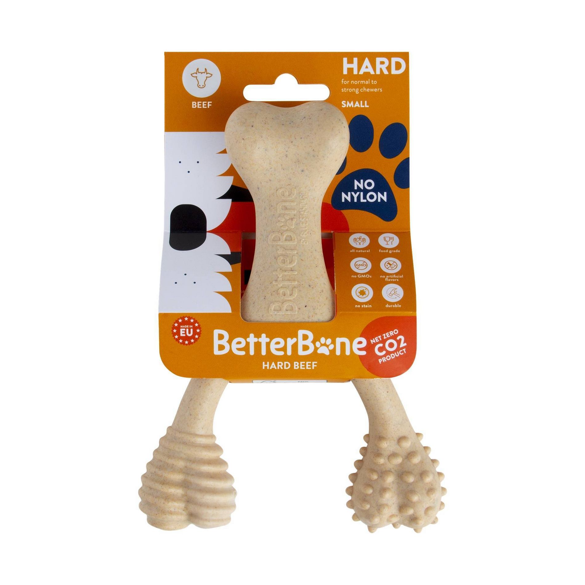 BetterBone Hard Beef Nylon Free Dog Bone Chew Toy