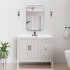 SpassWay 24 x 36 Inch Recessed or Wall Mount Medicine Cabinet Black Bathroom Storage with 3 Cupboards - 2 of 4