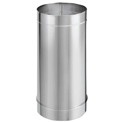 DuraVent DuraBlack 6DBK-48SS Stainless Steel Single Wall Wood Burning Stove Pipe Connector to Vent Smoke and Exhaust, 48 Inches Long x 6 Inch Diameter