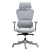 HomeRoots Set of Two Gray Adjustable Height Swivel Rolling Office Chair - 4 of 4