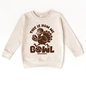 SmileyWorld This Is How We Bowl Turkey - Toddler Graphic Sweatshirt and Youth Graphic Sweatshirt - 1 of 3