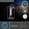 VAXCEL Kinzie 1 Light Dusk to Dawn Black Outdoor Wall Lantern Clear Glass, 16.75 inch - 2 of 4