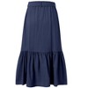 Girls Ruffled Maxi Skirts High Waisted Long Skirt with Belt Button Front Skirts with Pocket Grey 5-14Y - 2 of 4