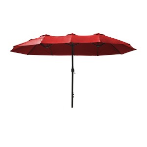 YARDSIGHT 12.5x6.7FT Large Rectangular  Outdoor Market Umbrella  without Base –Sturdy Frame & UV-Resistant Canopy for Garden, Deck, Pool, and Backyard - 1 of 4