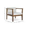 Suki 4 Pieces Acacia Wood Patio Coversation Set with Coffee Table and Cushions, Outdoor & Indoor Furniture - Maison Boucle - 4 of 4
