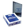 Oxford Clear Front Linen Report Cover - 3-Prong Fastener - 8.5" x 11" - Clear/Navy - Case of 25 - 2 of 2
