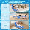 LOVSON 3-in-1 Heavy Duty Sun Lounger with Face Hole, Adjustable 5-Position Folding Lounger, Portable Lay Flat Beach Lounge Chair for Patio,Pool,Blue - 4 of 4
