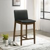 Vynxaria Black Dining Chairs - Mid-Century Vegan Leather Counter Seating - 4 of 4